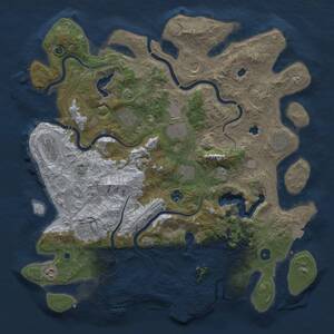 Thumbnail Rust Map: Procedural Map, Size: 4500, Seed: 1773001145, 17 Monuments