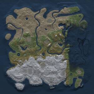 Thumbnail Rust Map: Procedural Map, Size: 4500, Seed: 1858226485, 17 Monuments