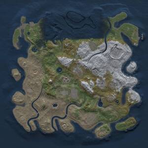 Thumbnail Rust Map: Procedural Map, Size: 4050, Seed: 386478564, 16 Monuments