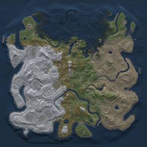 Thumbnail Rust Map: Procedural Map, Size: 4500, Seed: 1323965639, 17 Monuments