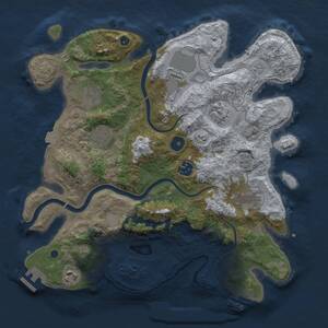 Thumbnail Rust Map: Procedural Map, Size: 3500, Seed: 5431324, 14 Monuments