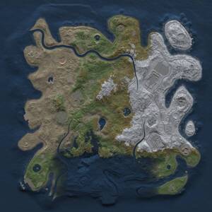 Thumbnail Rust Map: Procedural Map, Size: 4000, Seed: 577388534, 15 Monuments