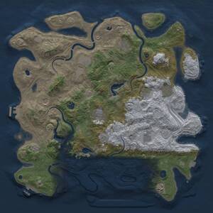 Thumbnail Rust Map: Procedural Map, Size: 4500, Seed: 774258450, 16 Monuments
