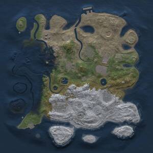Thumbnail Rust Map: Procedural Map, Size: 3500, Seed: 121695866, 15 Monuments