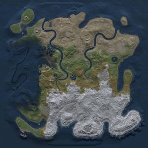 Thumbnail Rust Map: Procedural Map, Size: 3750, Seed: 2082416795, 15 Monuments