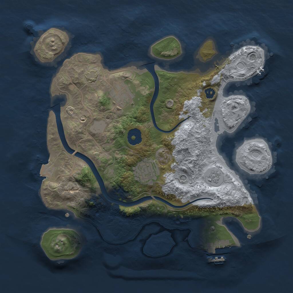 Rust Map: Procedural Map, Size: 2800, Seed: 720631911, 7 Monuments