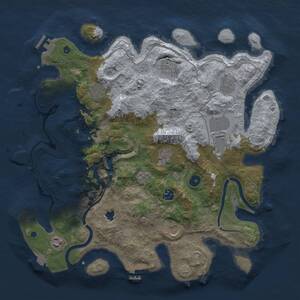 Thumbnail Rust Map: Procedural Map, Size: 4000, Seed: 2469936, 15 Monuments