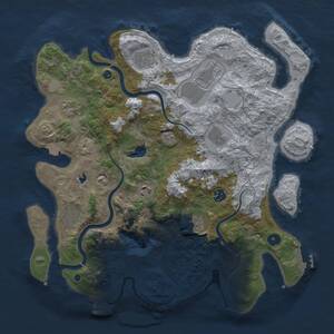 Thumbnail Rust Map: Procedural Map, Size: 4000, Seed: 401749705, 15 Monuments