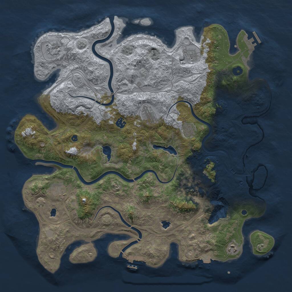 Rust Map: Procedural Map, Size: 4500, Seed: 237241560, 15 Monuments