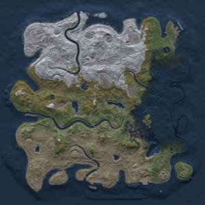 Thumbnail Rust Map: Procedural Map, Size: 4500, Seed: 237241560, 15 Monuments