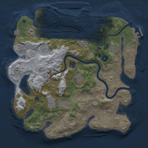 Thumbnail Rust Map: Procedural Map, Size: 3500, Seed: 396422713, 15 Monuments