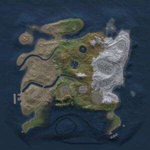 Thumbnail Rust Map: Procedural Map, Size: 3000, Seed: 282862726, 11 Monuments