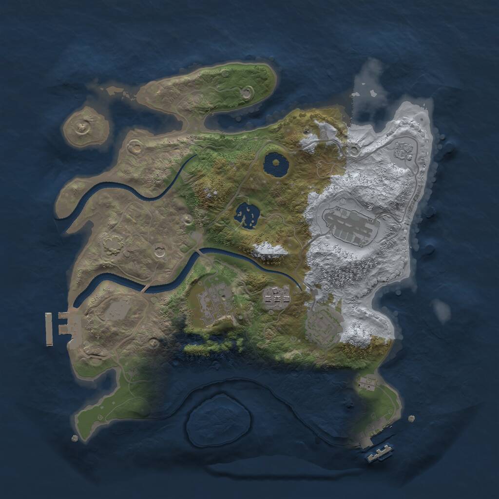 Rust Map: Procedural Map, Size: 3000, Seed: 282862726, 11 Monuments