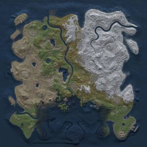 Thumbnail Rust Map: Procedural Map, Size: 4500, Seed: 65536, 17 Monuments