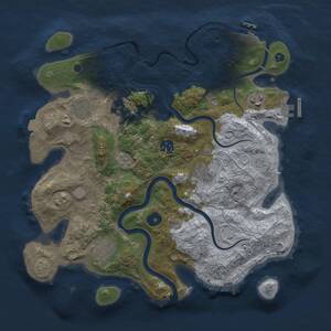 Thumbnail Rust Map: Procedural Map, Size: 3500, Seed: 1781351142, 13 Monuments