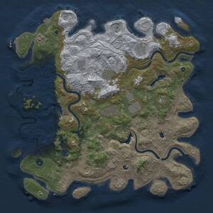 Thumbnail Rust Map: Procedural Map, Size: 4500, Seed: 272, 16 Monuments