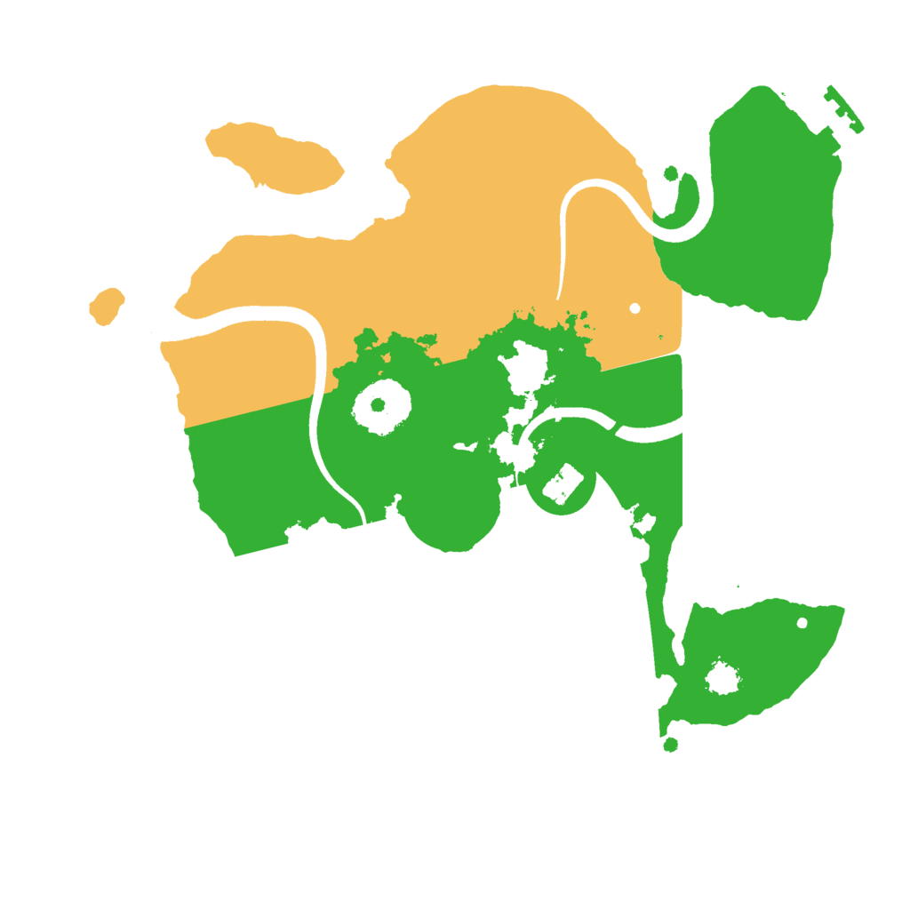 Biome Rust Map: Procedural Map, Size: 2500, Seed: 843721