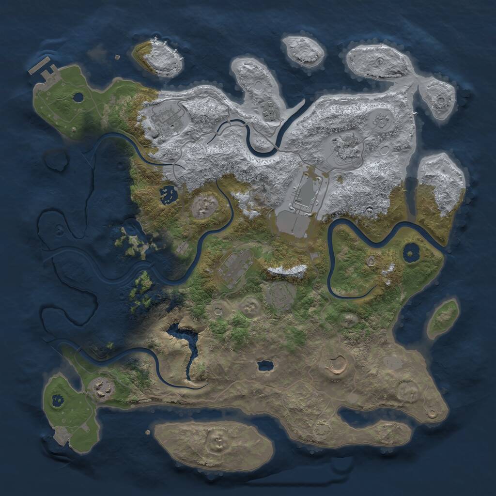 Rust Map: Procedural Map, Size: 4000, Seed: 1567827985, 14 Monuments