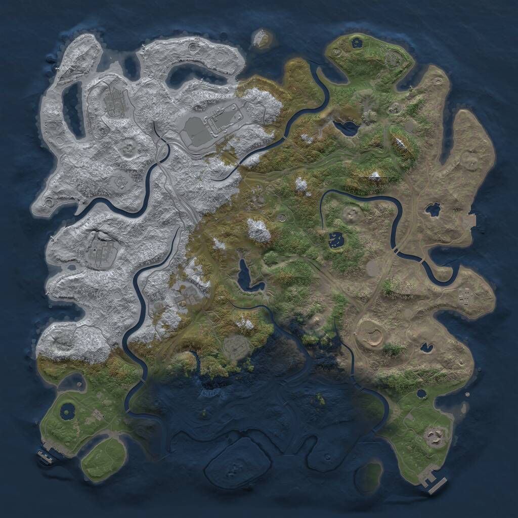 Rust Map: Procedural Map, Size: 4750, Seed: 227248303, 16 Monuments