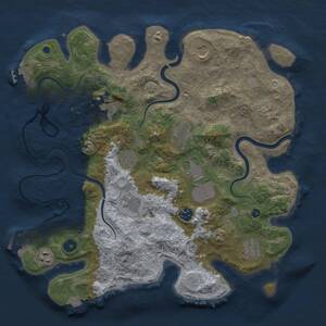 Thumbnail Rust Map: Procedural Map, Size: 3750, Seed: 574797, 17 Monuments
