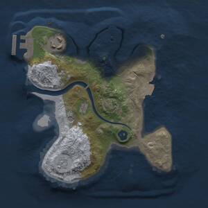 Thumbnail Rust Map: Procedural Map, Size: 2100, Seed: 550159740, 6 Monuments