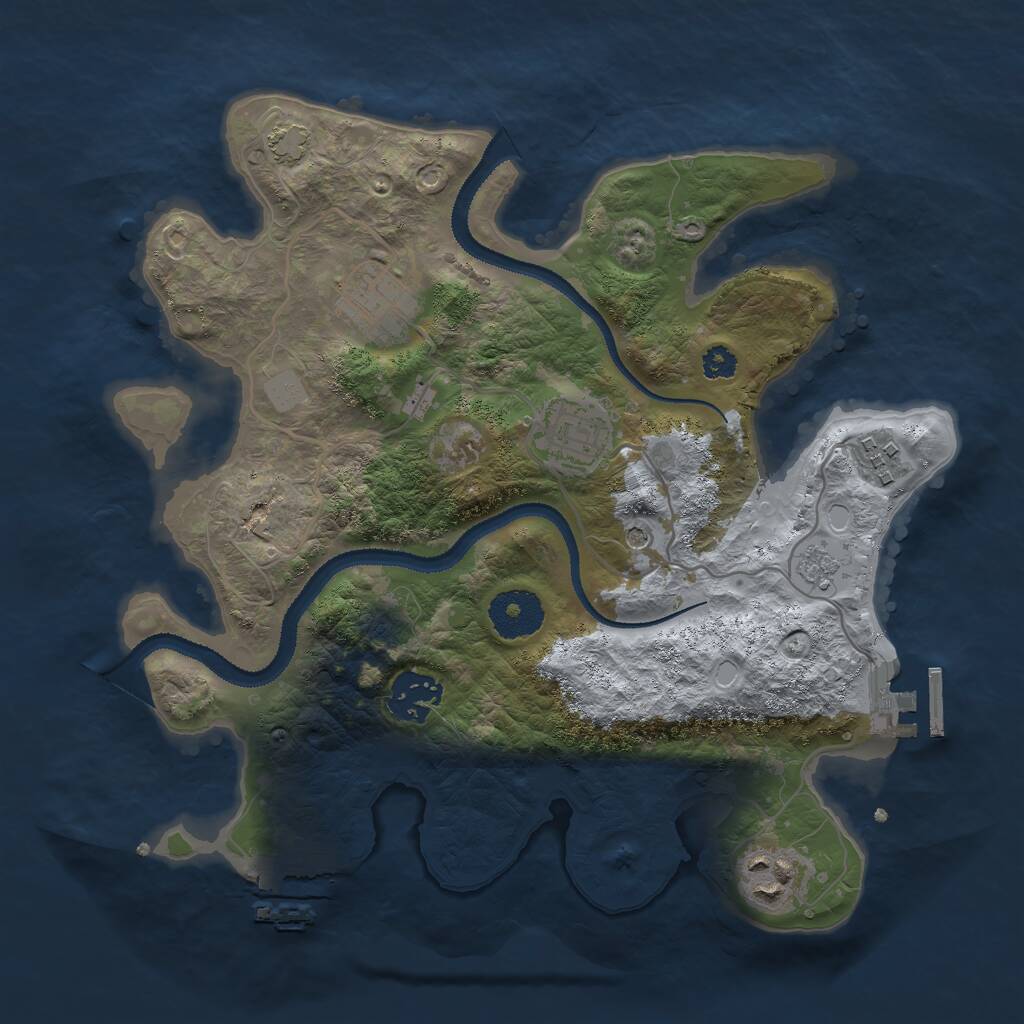 Rust Map: Procedural Map, Size: 3000, Seed: 1528659556, 11 Monuments