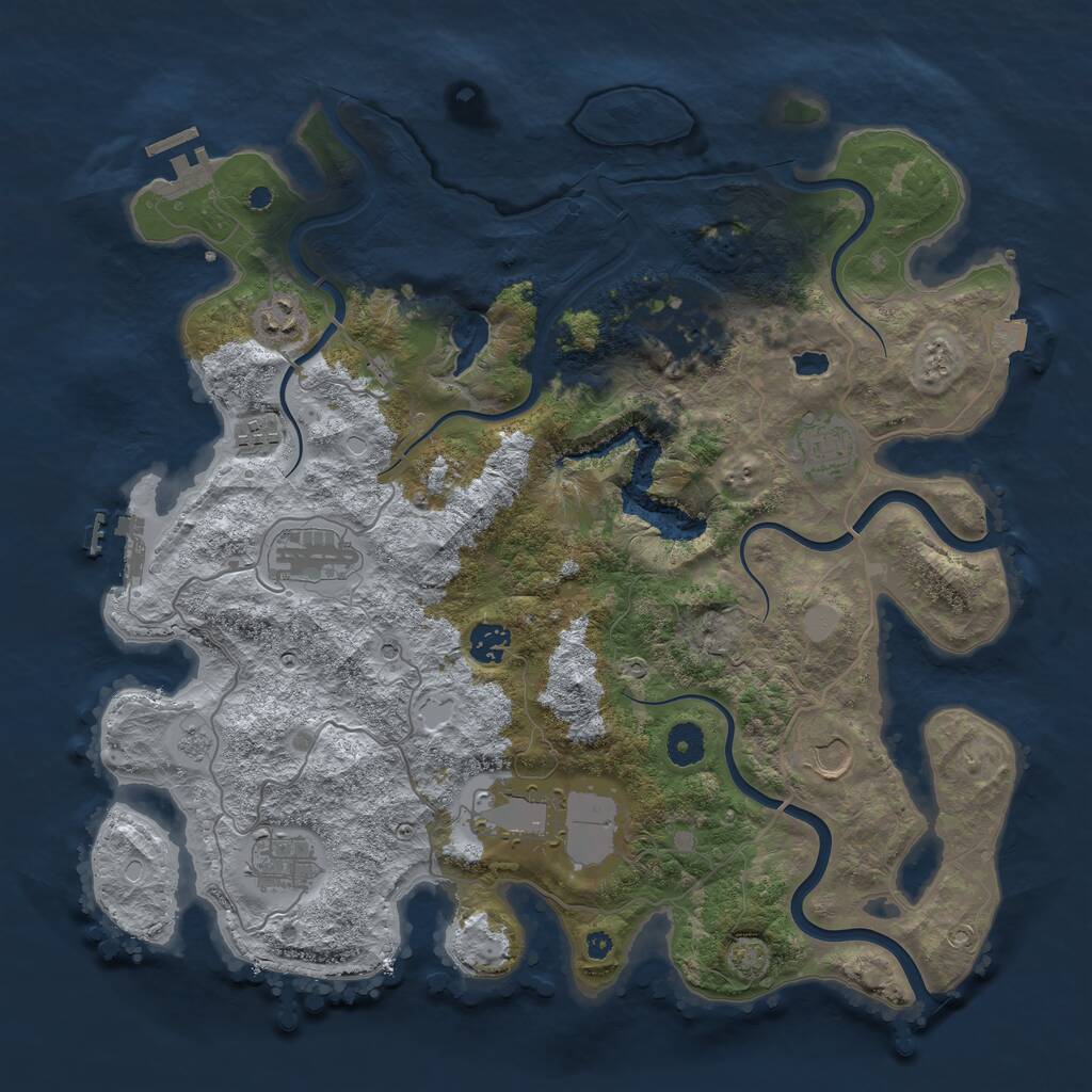 Rust Map: Procedural Map, Size: 4000, Seed: 15332, 15 Monuments