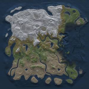 Thumbnail Rust Map: Procedural Map, Size: 4500, Seed: 199921619, 17 Monuments