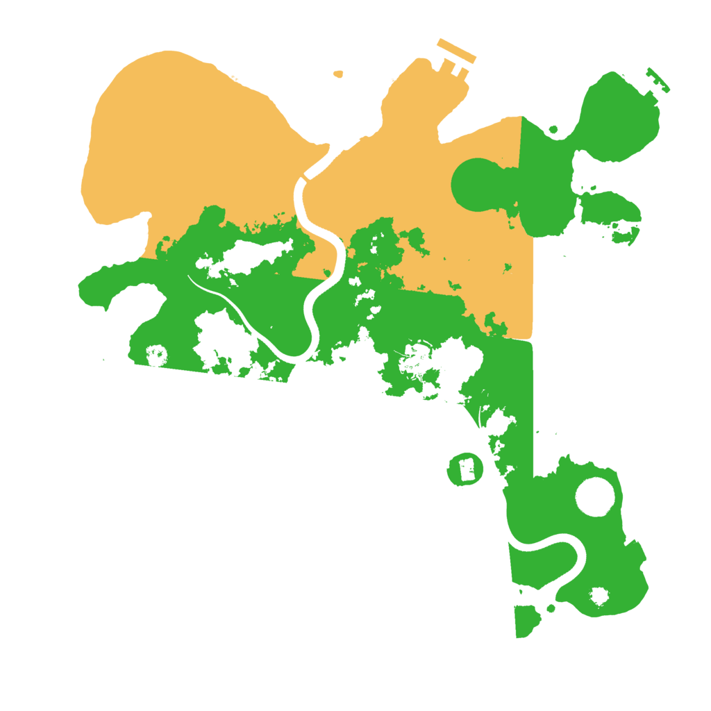 Biome Rust Map: Procedural Map, Size: 3500, Seed: 46387833