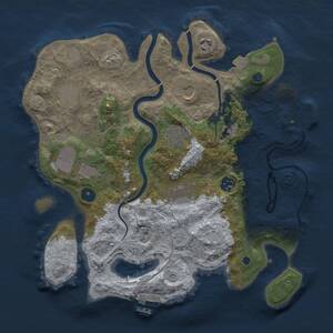 Thumbnail Rust Map: Procedural Map, Size: 3500, Seed: 404697386, 14 Monuments