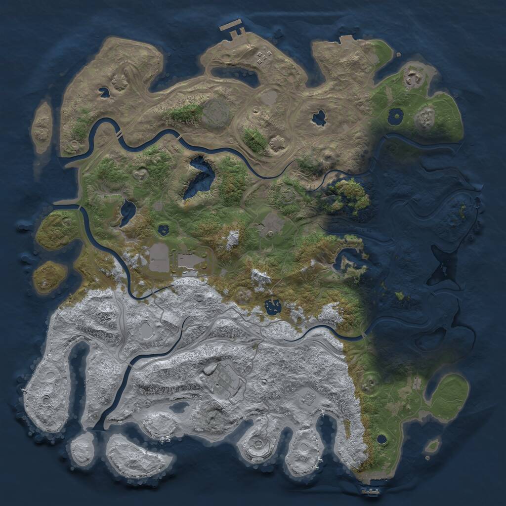 Rust Map: Procedural Map, Size: 4500, Seed: 1748806703, 13 Monuments