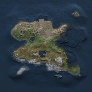 Thumbnail Rust Map: Procedural Map, Size: 2000, Seed: 22354, 5 Monuments