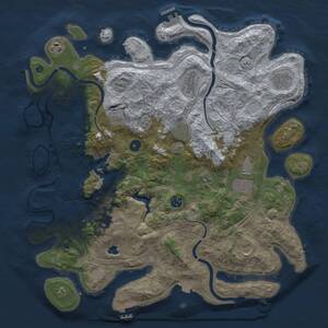 Thumbnail Rust Map: Procedural Map, Size: 4250, Seed: 350619146, 17 Monuments