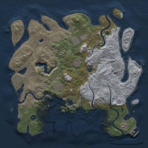 Thumbnail Rust Map: Procedural Map, Size: 4250, Seed: 210393345, 16 Monuments