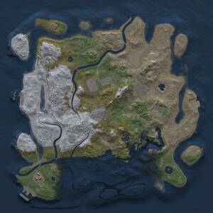 Thumbnail Rust Map: Procedural Map, Size: 4000, Seed: 3100348, 15 Monuments