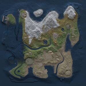 Thumbnail Rust Map: Procedural Map, Size: 3000, Seed: 1445339684, 13 Monuments