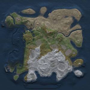 Thumbnail Rust Map: Procedural Map, Size: 3500, Seed: 1997546324, 14 Monuments