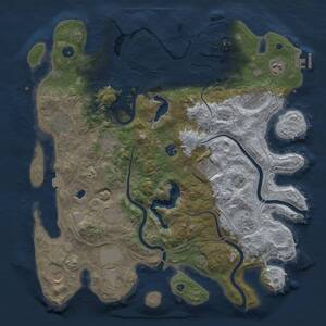 Thumbnail Rust Map: Procedural Map, Size: 4250, Seed: 1739995834, 17 Monuments