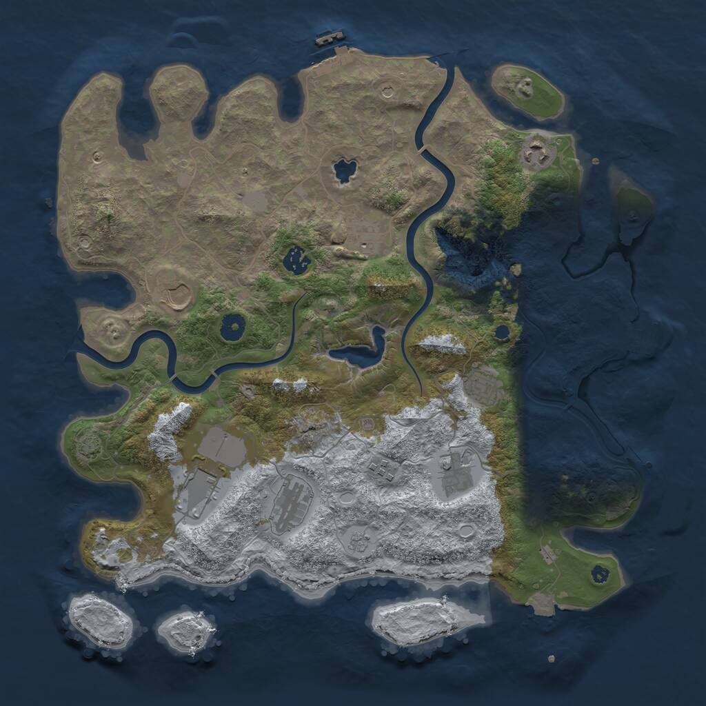 Rust Map: Procedural Map, Size: 4000, Seed: 1757641538, 15 Monuments