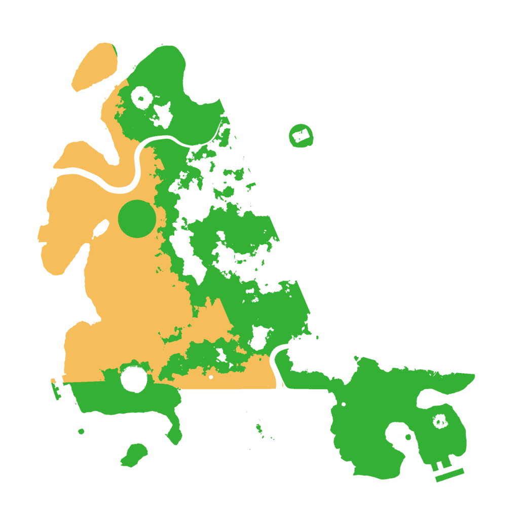 Biome Rust Map: Procedural Map, Size: 3600, Seed: 2054577483