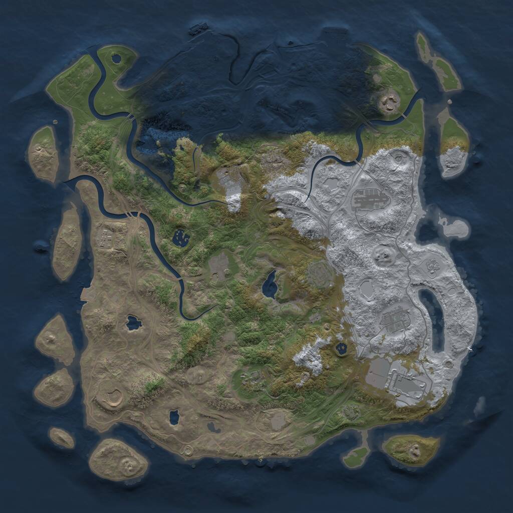 Rust Map: Procedural Map, Size: 4500, Seed: 1771451036, 17 Monuments