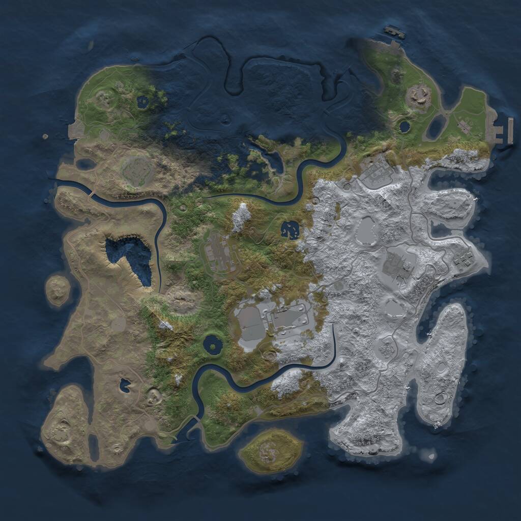 Rust Map: Procedural Map, Size: 4000, Seed: 1611882962, 14 Monuments