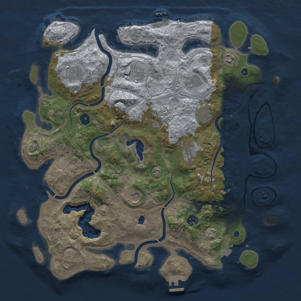 Rust Map: Procedural Map, Size: 4250, Seed: 1391737191, 15 Monuments