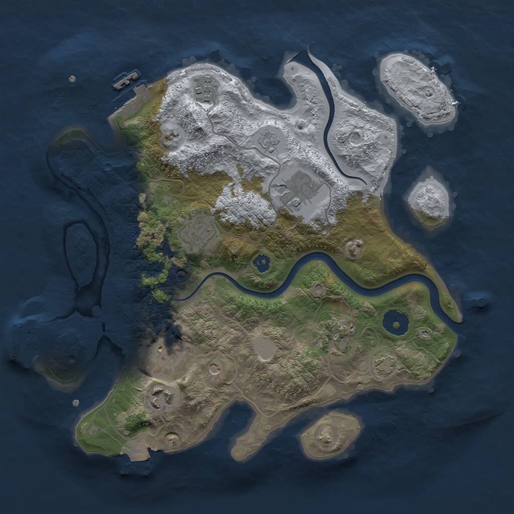 Rust Map: Procedural Map, Size: 3000, Seed: 295100456, 12 Monuments