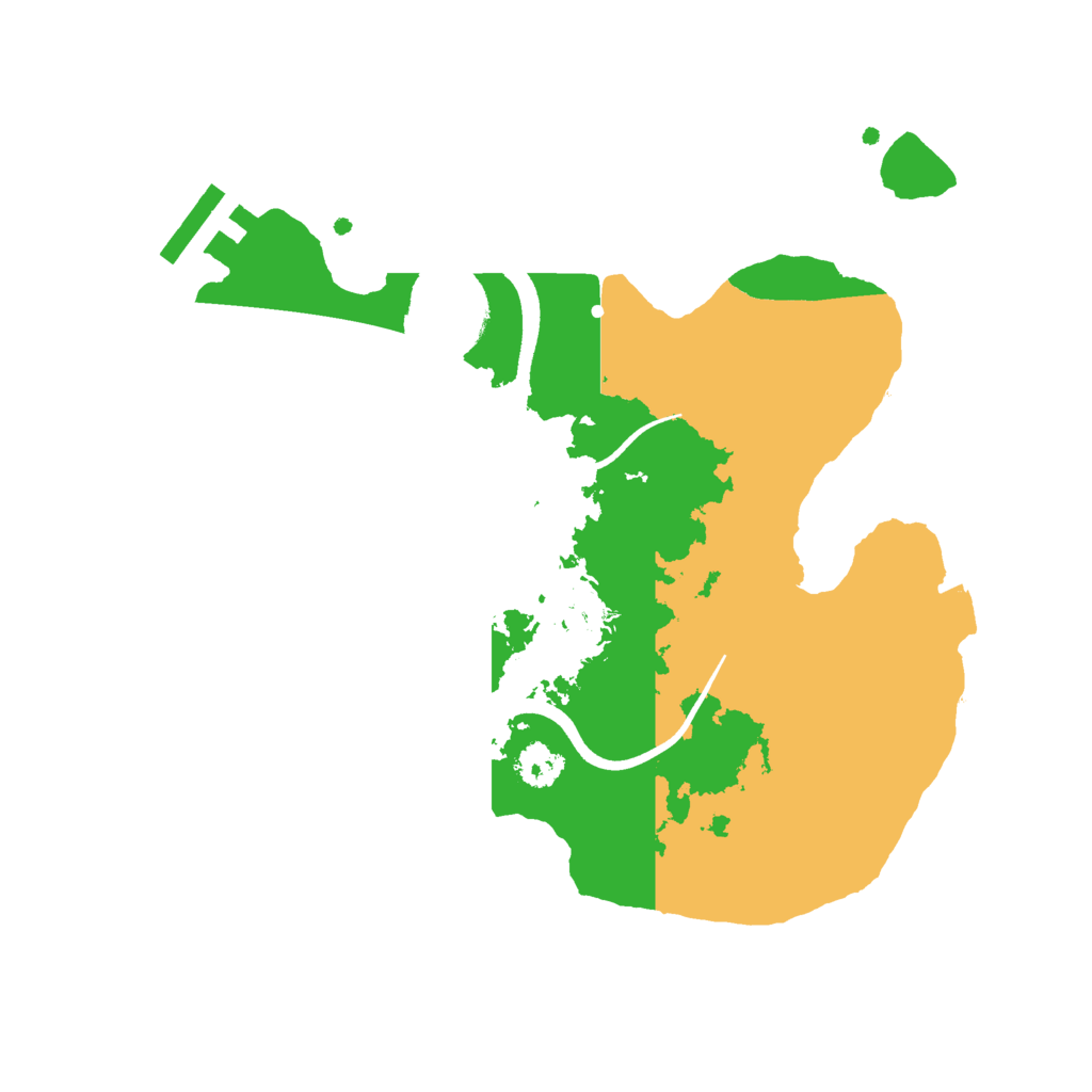 Biome Rust Map: Procedural Map, Size: 2500, Seed: 119893422
