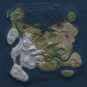Thumbnail Rust Map: Procedural Map, Size: 3000, Seed: 111488789, 11 Monuments