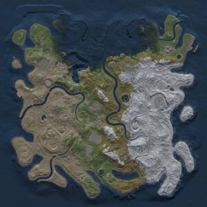 Thumbnail Rust Map: Procedural Map, Size: 4250, Seed: 150725168, 16 Monuments