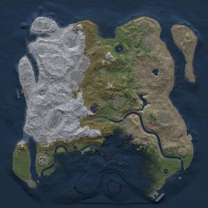 Thumbnail Rust Map: Procedural Map, Size: 4000, Seed: 1729897892, 15 Monuments