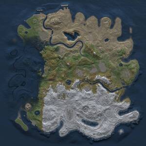 Thumbnail Rust Map: Procedural Map, Size: 4250, Seed: 277673272, 16 Monuments