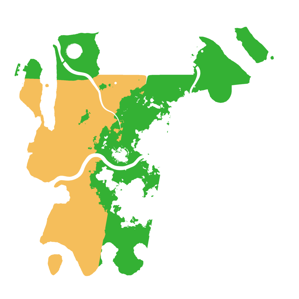 Biome Rust Map: Procedural Map, Size: 3500, Seed: 558195067